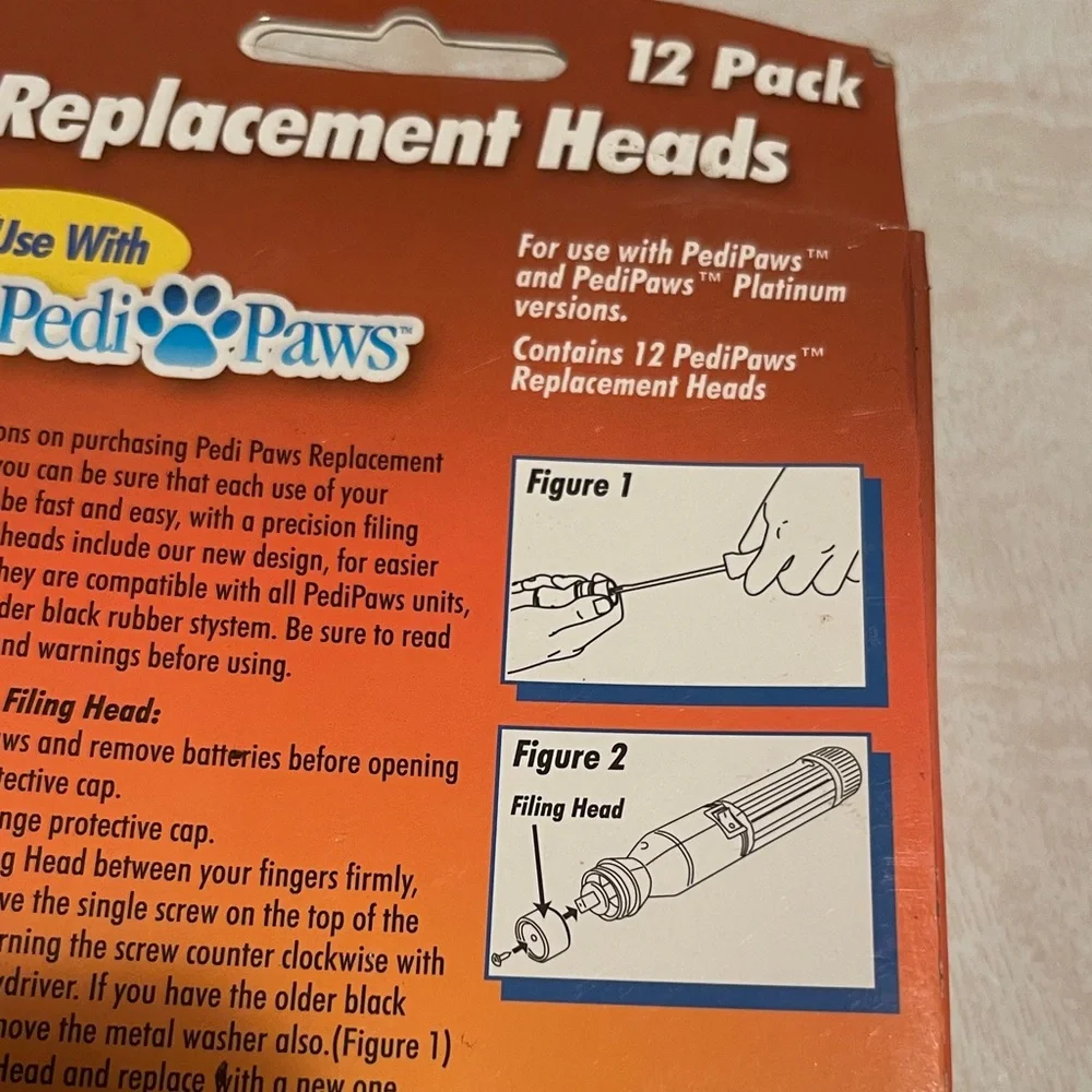 Pedi Paws 12 Pack Replacement Heads